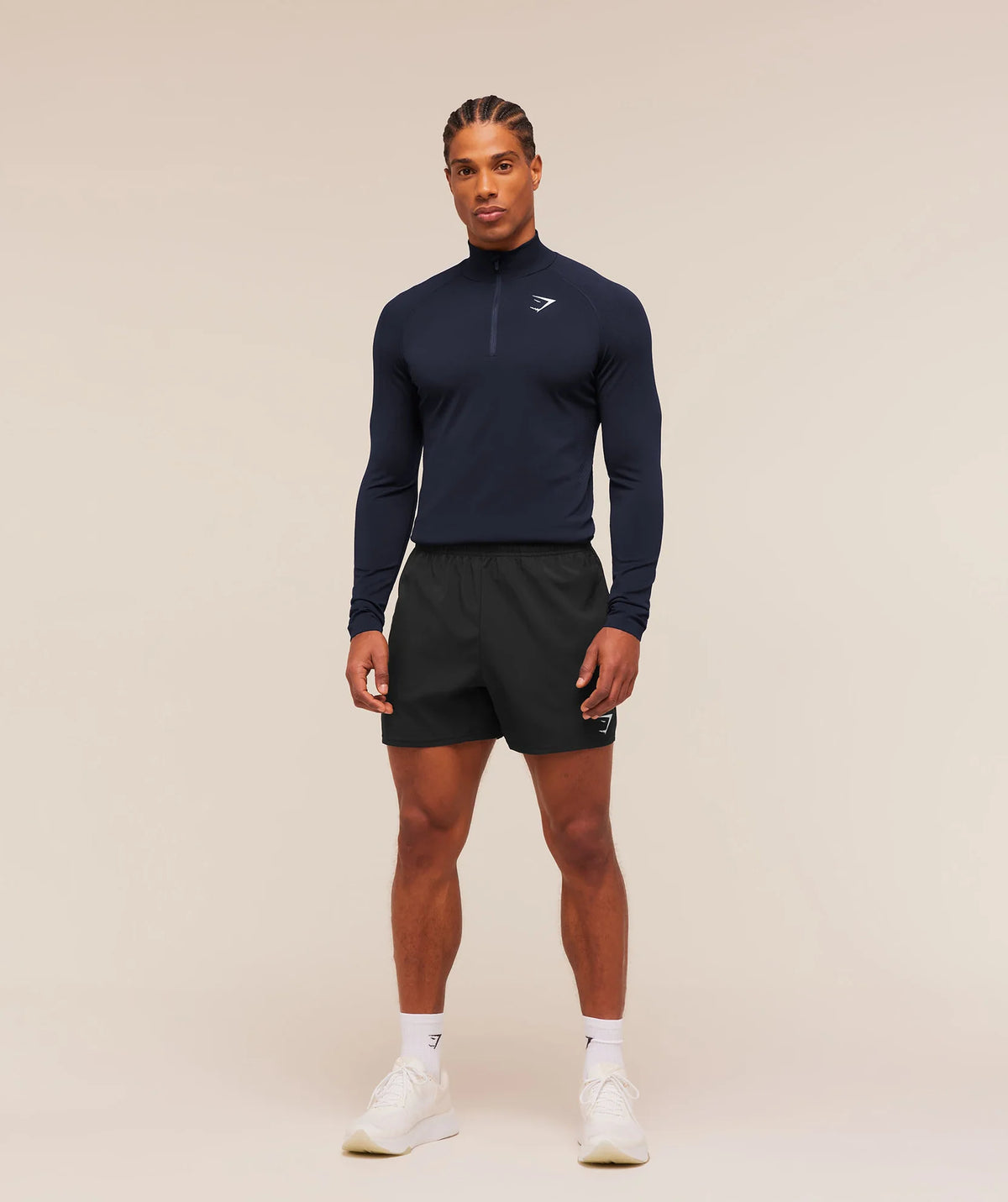 Vital Seamless 1/4 Zip - Navy/Heavy Blue