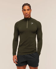 Vital Seamless 1/4 Zip - Strength Green/Canvas Green
