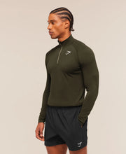 Vital Seamless 1/4 Zip - Strength Green/Canvas Green