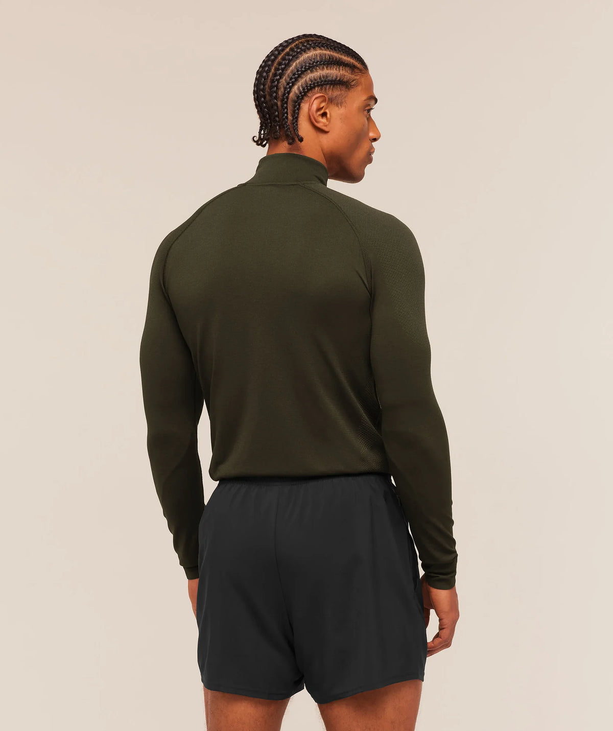 Vital Seamless 1/4 Zip - Strength Green/Canvas Green