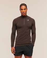 Vital Seamless 1/4 Zip - Walnut Brown/Espresso Brown