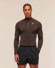 Vital Seamless 1/4 Zip - Walnut Brown/Espresso Brown