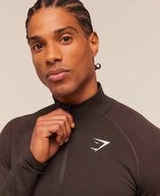 Vital Seamless 1/4 Zip - Walnut Brown/Espresso Brown