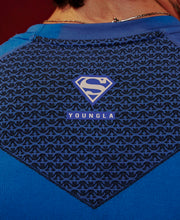 4117 - Superman Compression Tees - Sculpted fit, premium patterns, and detailed paneling, designed for performance and superhero-inspired style in Blue.