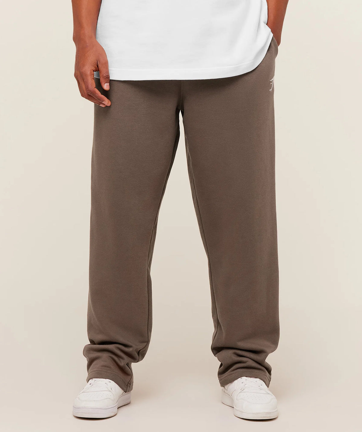 Crest Straight Leg Joggers - Soft Brown