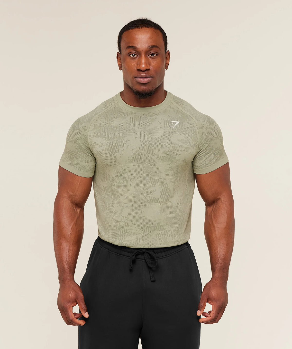 Geo Seamless T-Shirt - Haze Green/Unit Green