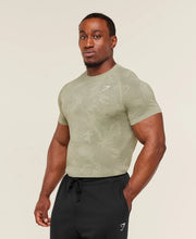 Geo Seamless T-Shirt - Haze Green/Unit Green