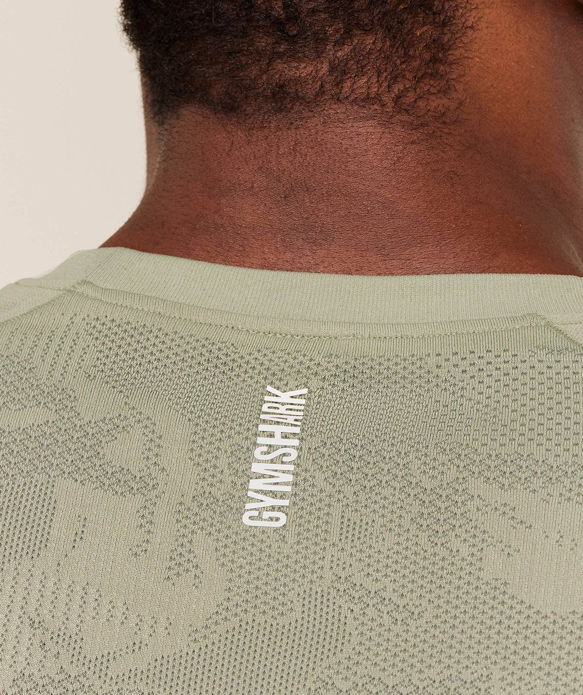 Geo Seamless T-Shirt - Haze Green/Unit Green