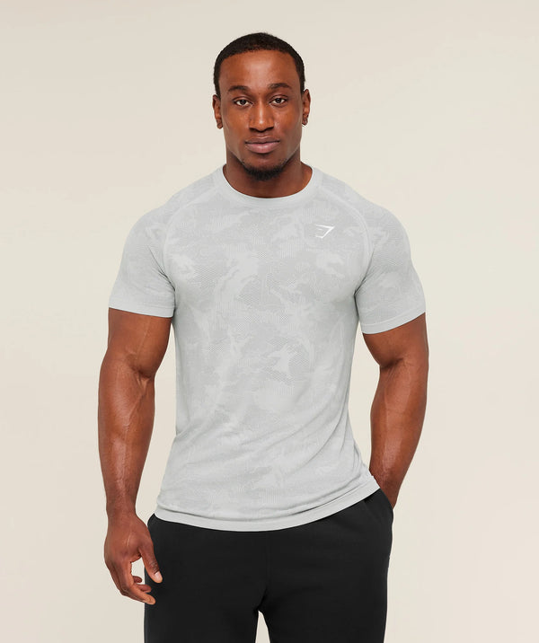 Geo Seamless T-Shirt - Light Grey/Smokey Grey