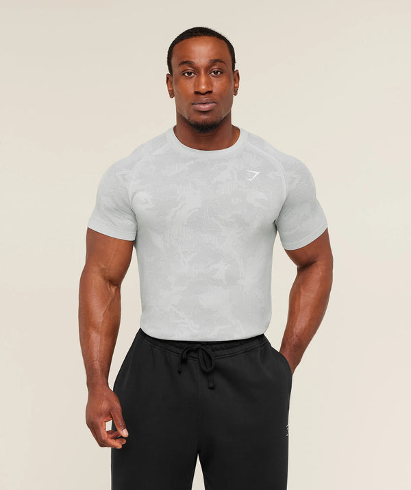 Geo Seamless T-Shirt - Light Grey/Smokey Grey