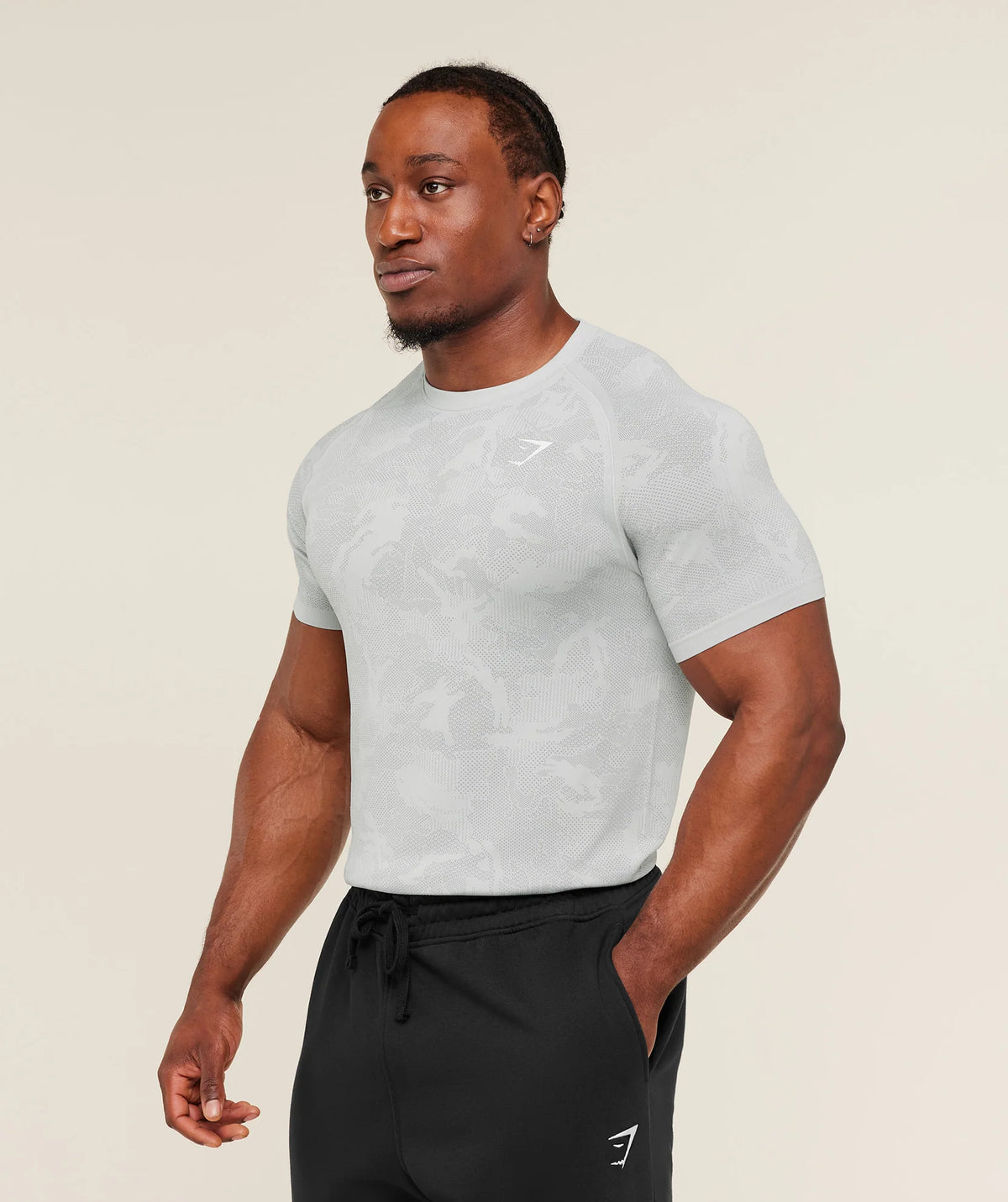 Geo Seamless T-Shirt - Light Grey/Smokey Grey