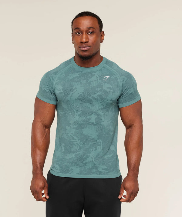 Geo Seamless T-Shirt - Storm Blue/Stealth Blue