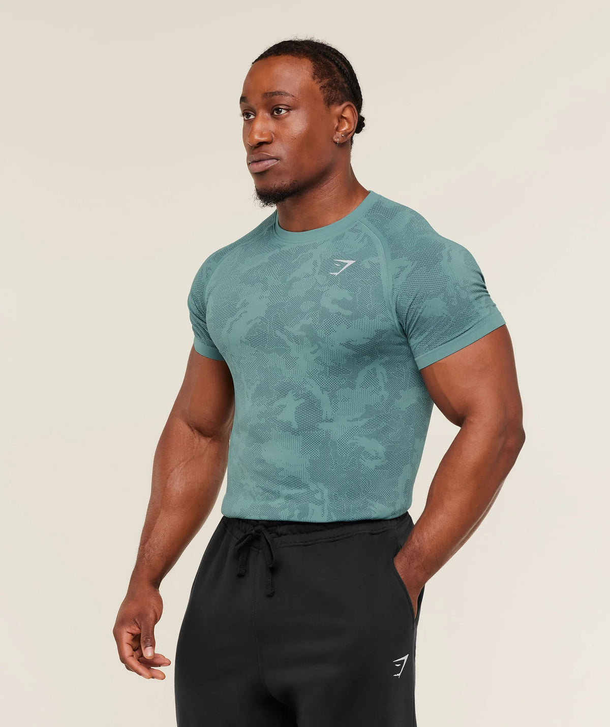 Geo Seamless T-Shirt - Storm Blue/Stealth Blue