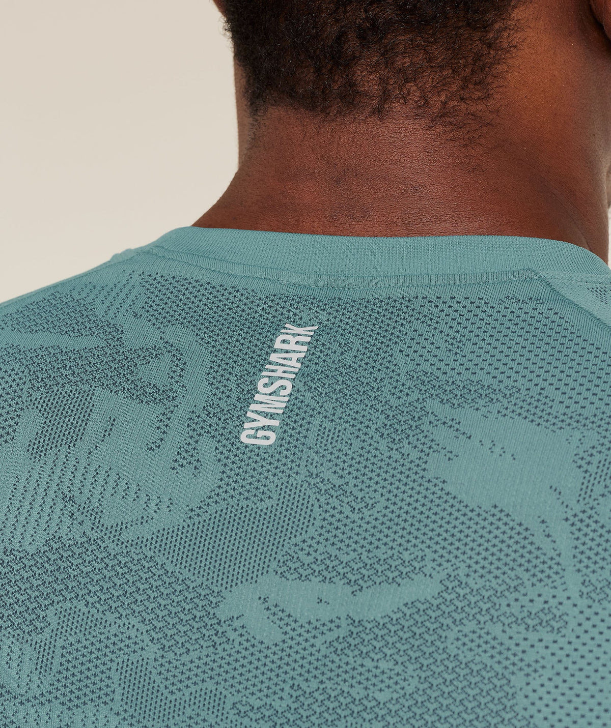 Geo Seamless T-Shirt - Storm Blue/Stealth Blue