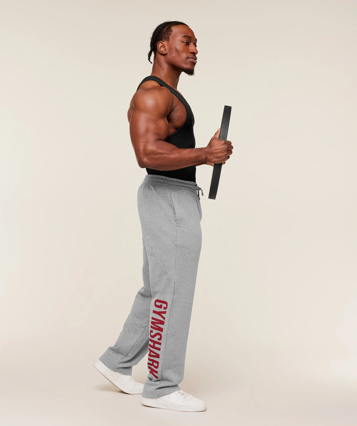 Power Straight Leg Pant - Charcoal Core Marl/Sets Red