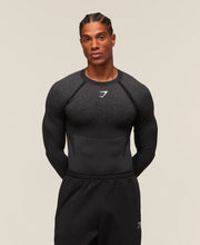 Shadow Seamless Long Sleeve T-Shirt - Black