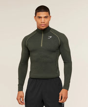 Vital Seamless 1/4 Zip - Core Olive/Black