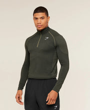 Vital Seamless 1/4 Zip - Core Olive/Black