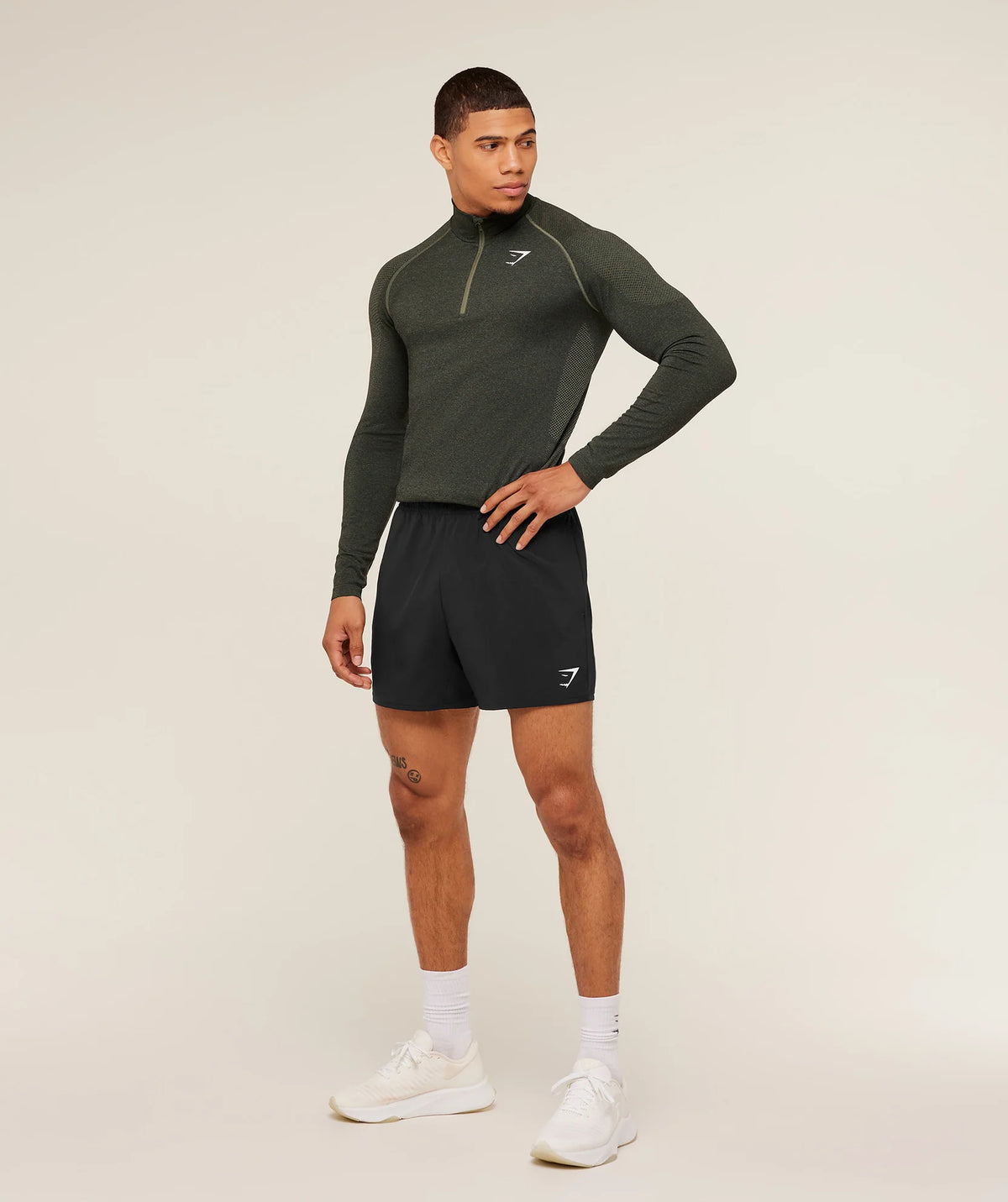 Vital Seamless 1/4 Zip - Core Olive/Black