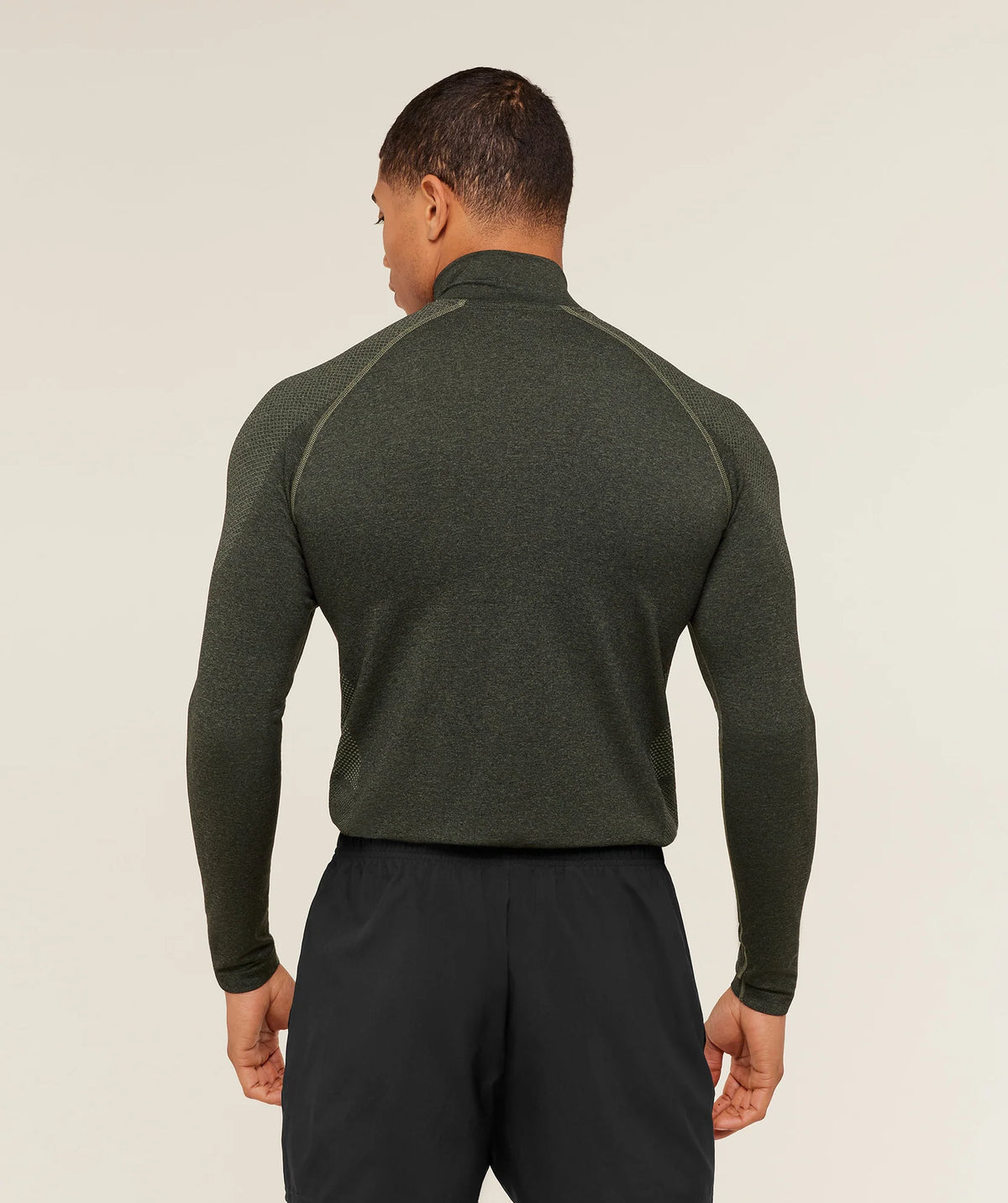 Vital Seamless 1/4 Zip - Core Olive/Black