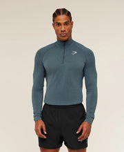 Vital Seamless 1/4 Zip - Iron Blue/Stealth Blue