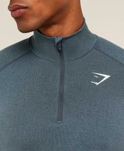 Vital Seamless 1/4 Zip - Iron Blue/Stealth Blue