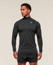 Vital Seamless 1/4 Zip - Black/Silhouette Grey