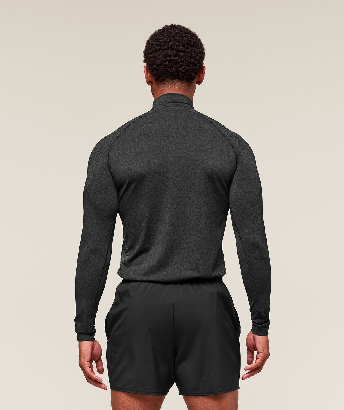 Vital Seamless 1/4 Zip - Black/Silhouette Grey
