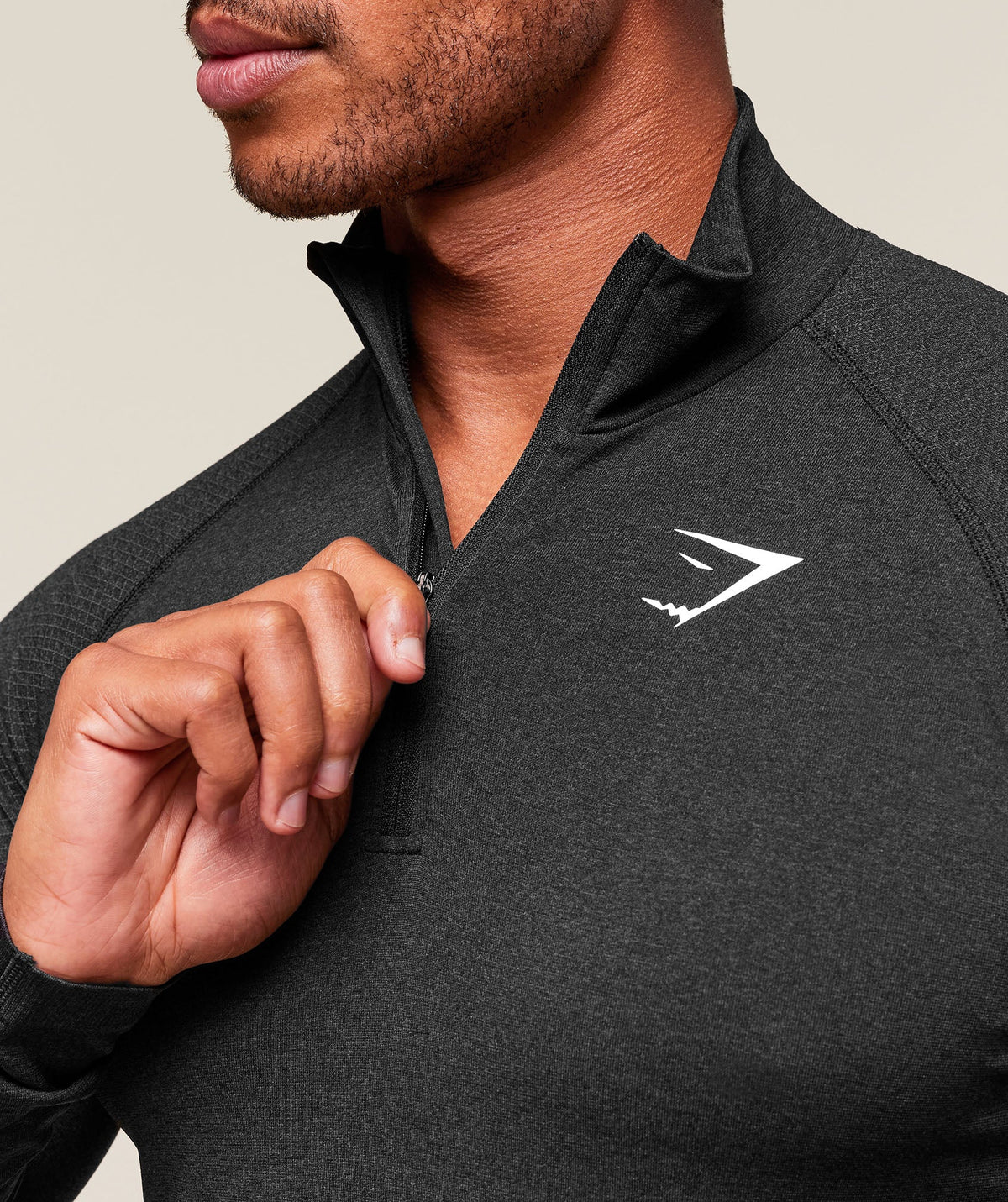 Vital Seamless 1/4 Zip - Black/Silhouette Grey